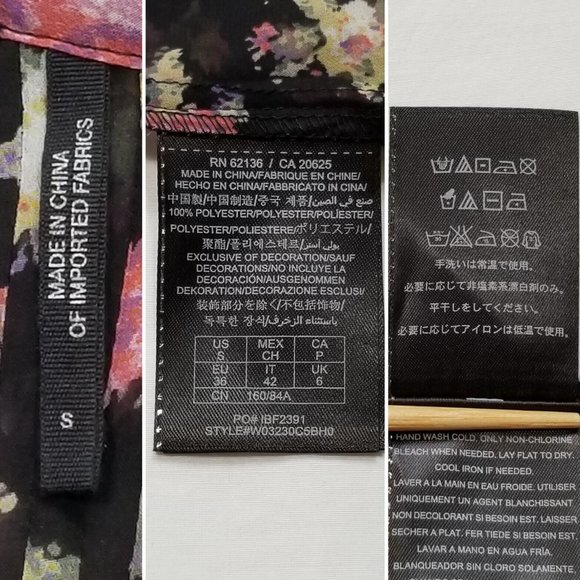 GUESS Chiffon Top Blouse 5854E1M - Picture 13 of 15